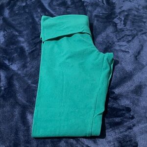 Dark green Foldover leggings